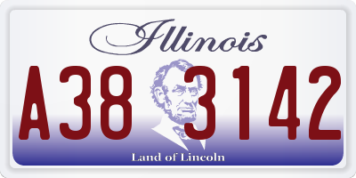 IL license plate A383142