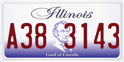 IL license plate A383143