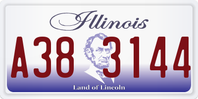 IL license plate A383144