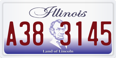 IL license plate A383145