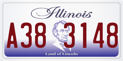 IL license plate A383148