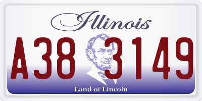 IL license plate A383149