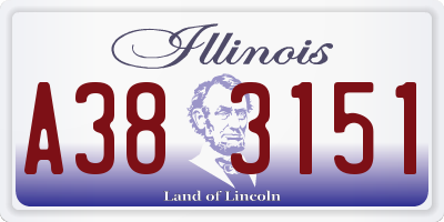 IL license plate A383151