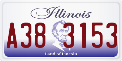 IL license plate A383153