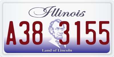 IL license plate A383155