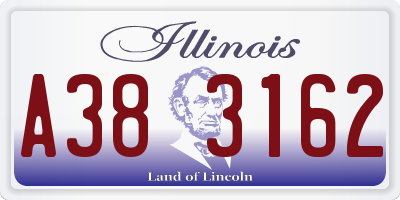 IL license plate A383162