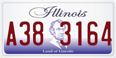 IL license plate A383164