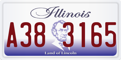 IL license plate A383165