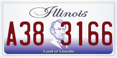 IL license plate A383166