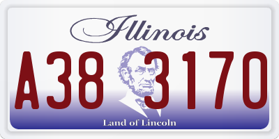 IL license plate A383170