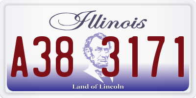 IL license plate A383171