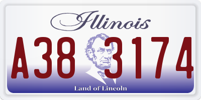 IL license plate A383174