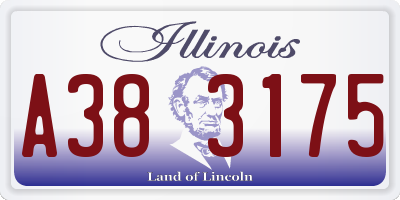 IL license plate A383175