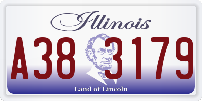 IL license plate A383179