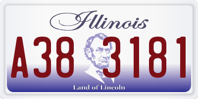 IL license plate A383181