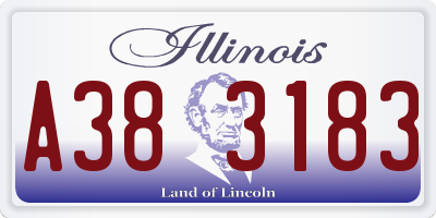 IL license plate A383183