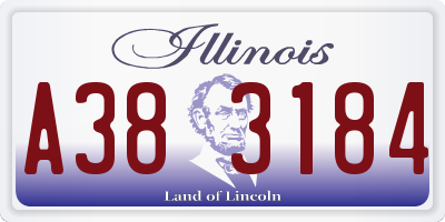 IL license plate A383184