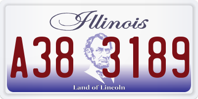 IL license plate A383189