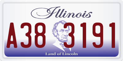 IL license plate A383191