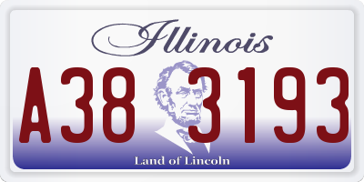 IL license plate A383193
