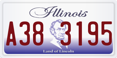 IL license plate A383195
