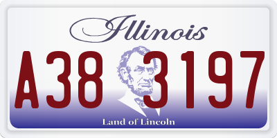 IL license plate A383197