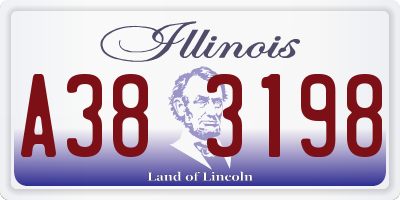 IL license plate A383198