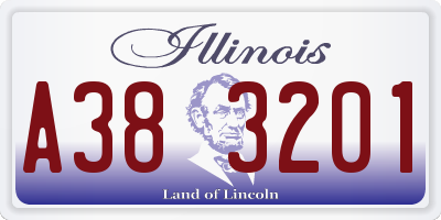 IL license plate A383201
