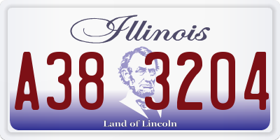 IL license plate A383204