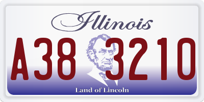 IL license plate A383210