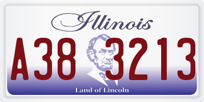 IL license plate A383213
