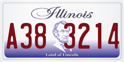 IL license plate A383214