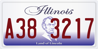 IL license plate A383217