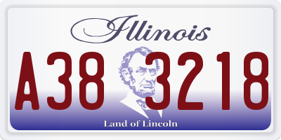 IL license plate A383218
