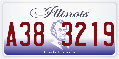 IL license plate A383219