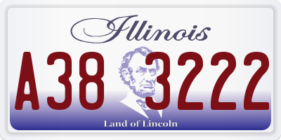 IL license plate A383222