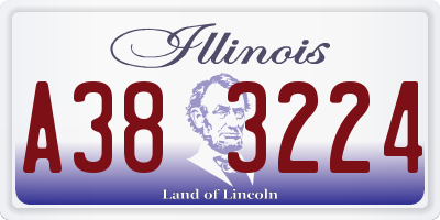 IL license plate A383224