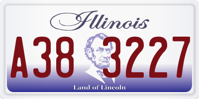 IL license plate A383227