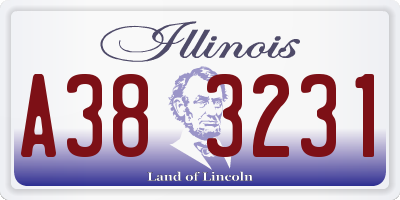 IL license plate A383231