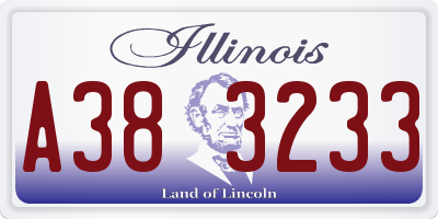 IL license plate A383233