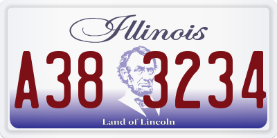 IL license plate A383234