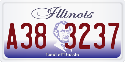 IL license plate A383237