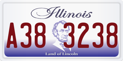 IL license plate A383238