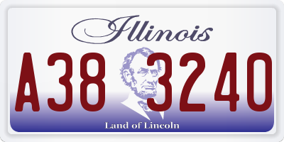 IL license plate A383240