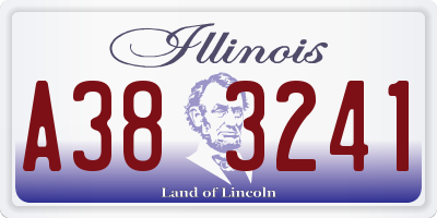 IL license plate A383241