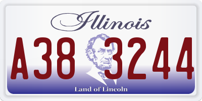 IL license plate A383244