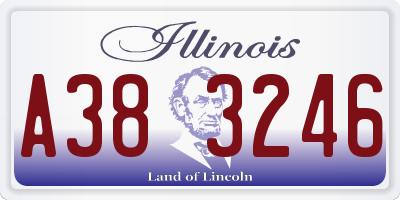 IL license plate A383246