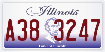 IL license plate A383247