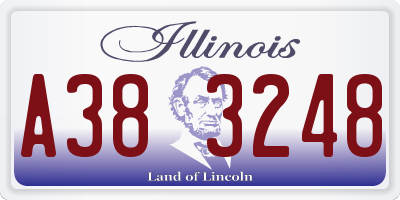IL license plate A383248