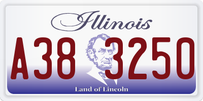 IL license plate A383250